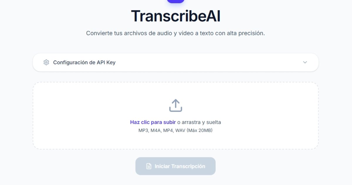 TranscribeAI: convierte audio en texto con IA
