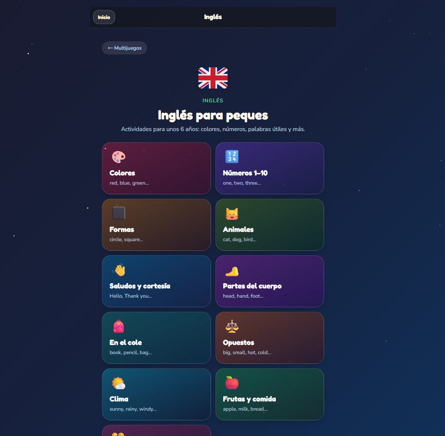 Peque Mundo --  App web educativa para niños (matemáticas, lectura, inglés y minijuegos)